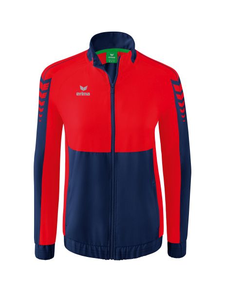 Erima Six Wings Präsentationsjacke Damen new navy/rot, Größe: 34