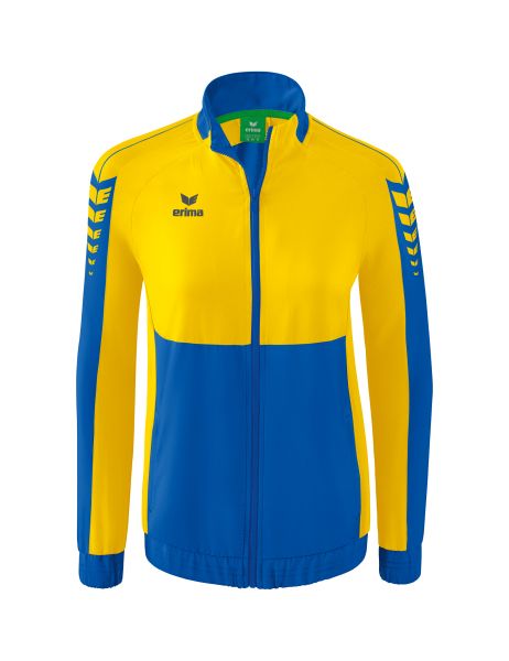 Erima Six Wings Präsentationsjacke Damen new royal/gelb, Größe: 34