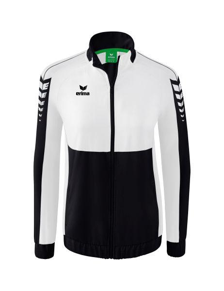 Erima Six Wings Präsentationsjacke Damen schwarz/weiß, Größe: 34