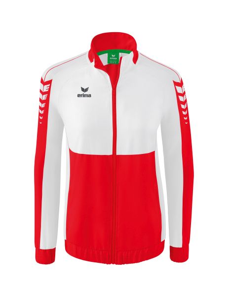 Erima Six Wings Präsentationsjacke Damen rot/weiß, Größe: 34