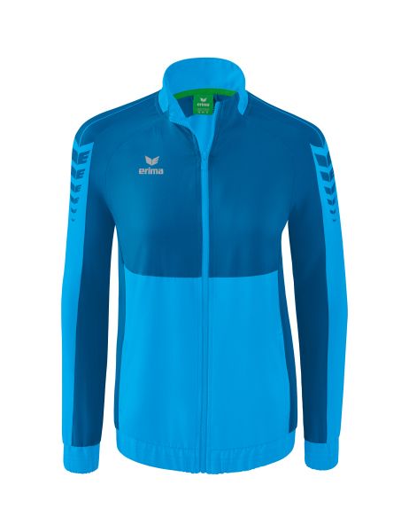 Erima Six Wings Präsentationsjacke Damen curacao/mykonos, Größe: 34