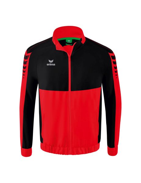 Erima Six Wings Präsentationsjacke Kinder rot/schwarz, Größe: 128