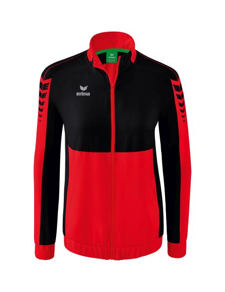 Erima Six Wings Präsentationsjacke Damen rot/schwarz, Größe: 34