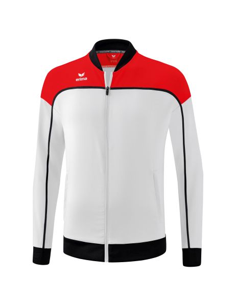 Erima CHANGE by erima Präsentationsjacke Kinder weiß/rot/schwarz, Größe: 128
