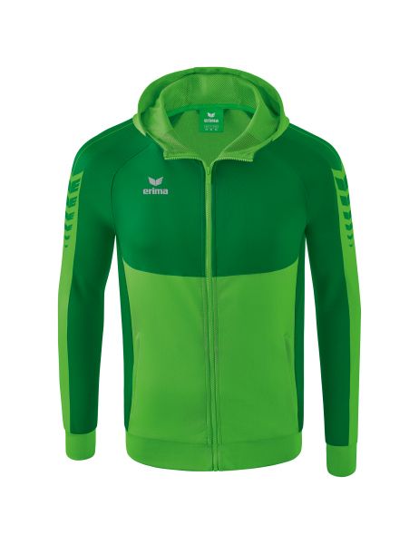 Erima Six Wings Trainingsjacke mit Kapuze Kinder green/smaragd, Größe: 116