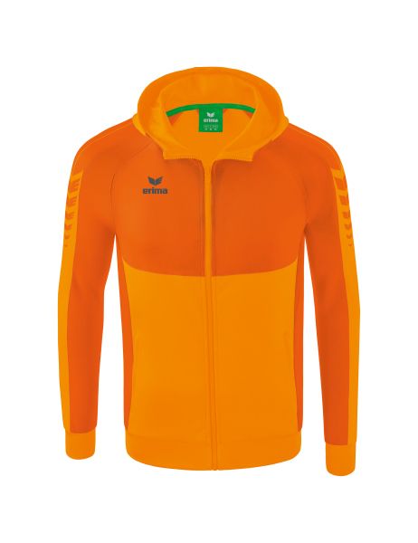 Erima Six Wings Trainingsjacke mit Kapuze Kinder new orange/orange, Größe: 116