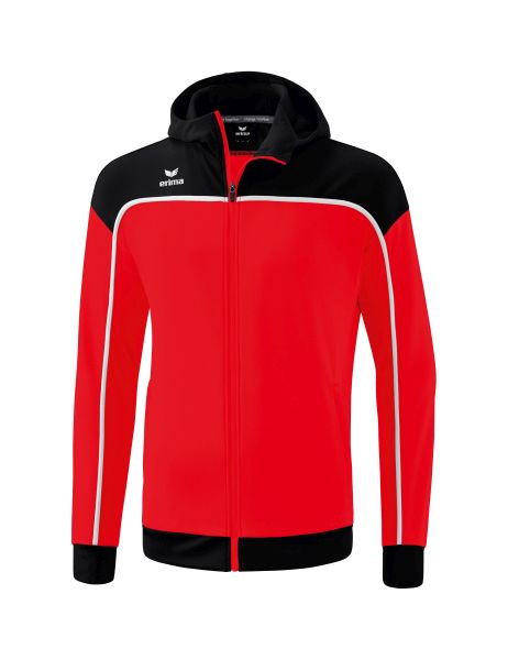 Erima CHANGE by erima Trainingsjacke mit Kapuze Kinder rot/schwarz/weiß, Größe: 128