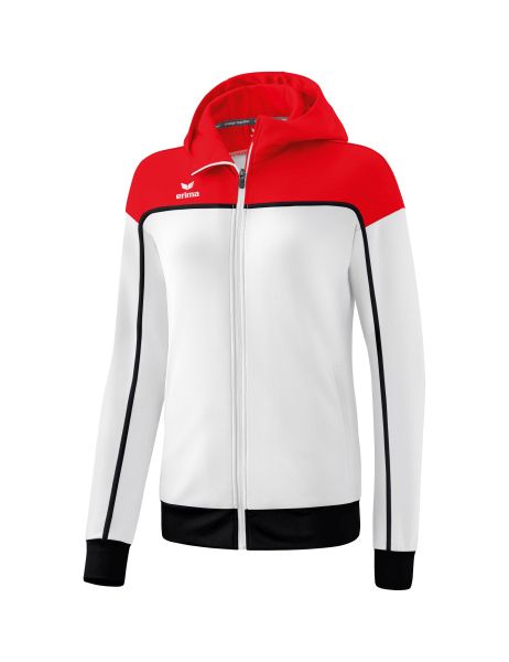 Erima CHANGE by erima Trainingsjacke mit Kapuze Damen weiß/rot/schwarz, Größe: 34