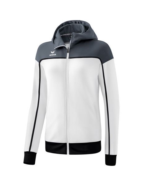 Erima CHANGE by erima Trainingsjacke mit Kapuze Damen weiß/slate grey/schwarz, Größe: 34