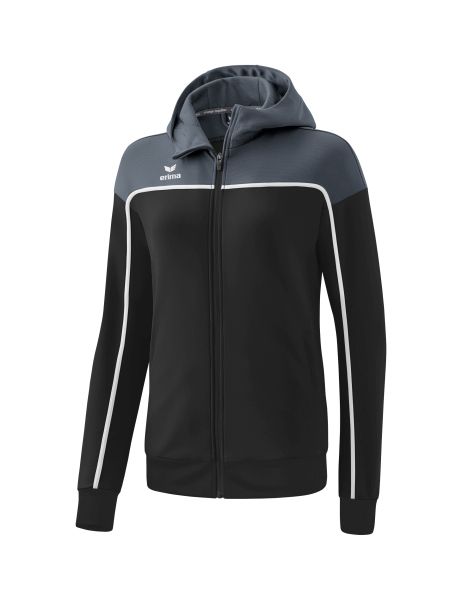 Erima CHANGE by erima Trainingsjacke mit Kapuze Damen black grey/slate grey/weiß, Größe: 34