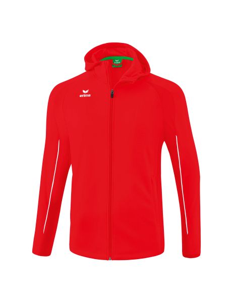 Erima LIGA STAR Trainingsjacke mit Kapuze Kinder rot/weiß, Größe: 104