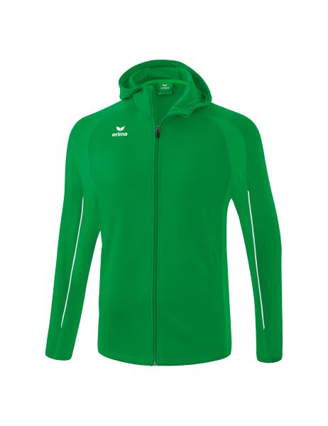 Erima LIGA STAR Trainingsjacke mit Kapuze Kinder smaragd/weiß, Größe: 104
