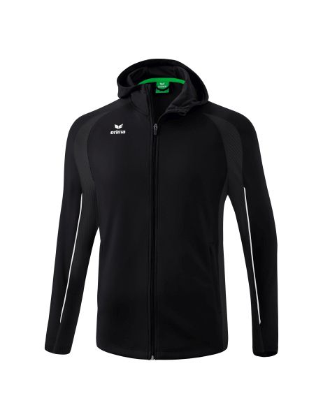 Erima LIGA STAR Trainingsjacke mit Kapuze Kinder schwarz/weiß, Größe: 104