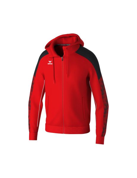 Erima EVO STAR Trainingsjacke mit Kapuze Kinder rot/schwarz, Größe: 164