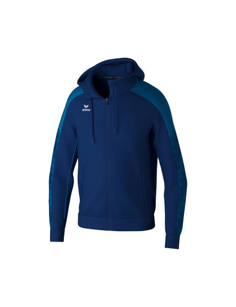 Erima EVO STAR Trainingsjacke mit Kapuze Kinder new navy/mykonos blue, Größe: 116