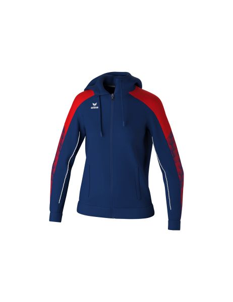 Erima EVO STAR Trainingsjacke mit Kapuze Damen new navy/rot, Größe: 34
