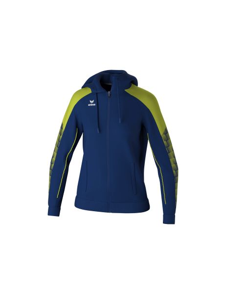 Erima EVO STAR Trainingsjacke mit Kapuze Damen new navy/lime, Größe: 34