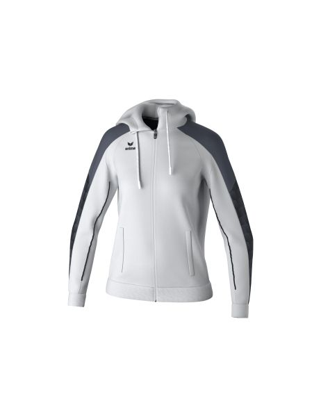 Erima EVO STAR Trainingsjacke mit Kapuze Damen weiß/schwarz, Größe: 34