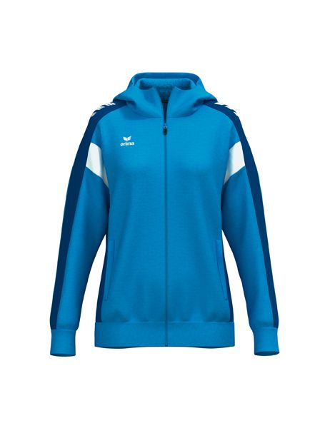 Erima CELEBRATE 125 Training Jacket with hood Damen curacao/new royal, Größe: 34