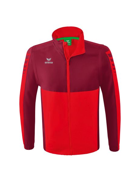 Erima Six Wings Jacke mit abnehmbaren Ärmeln Erwachsene rot/bordeaux, Größe: S