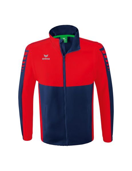 Erima Six Wings Jacke mit abnehmbaren Ärmeln Erwachsene new navy/rot, Größe: S