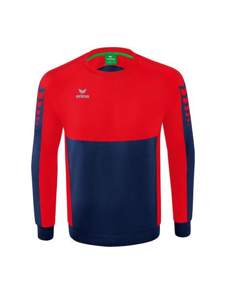 Erima Six Wings Sweatshirt Kinder new navy/rot, Größe: 116