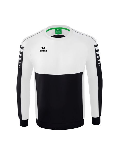 Erima Six Wings Sweatshirt Kinder schwarz/weiß, Größe: 116