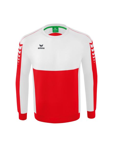 Erima Six Wings Sweatshirt Kinder rot/weiß, Größe: 116
