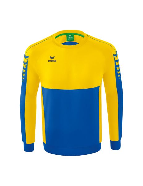 Erima Six Wings Sweatshirt Kinder new royal/gelb, Größe: 116