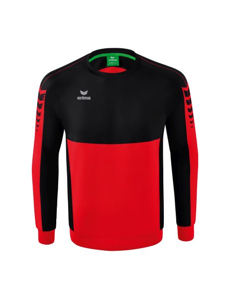 Erima Six Wings Sweatshirt Kinder rot/schwarz, Größe: 116