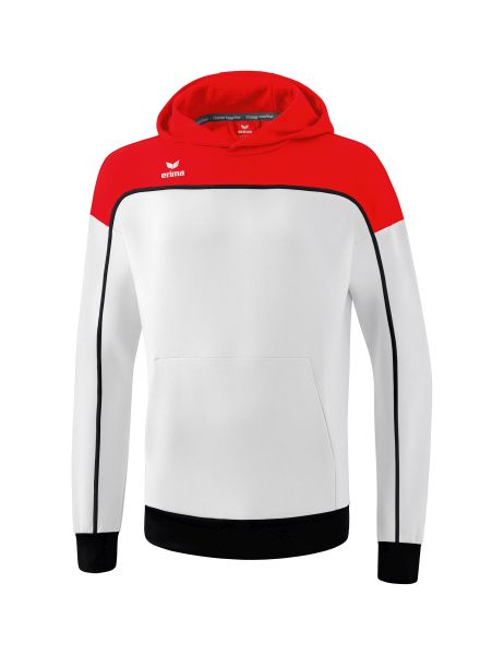 Erima CHANGE by erima Kapuzensweat Kinder weiß/rot/schwarz, Größe: 128
