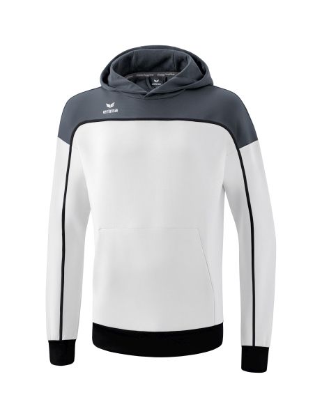 Erima CHANGE by erima Kapuzensweat Kinder weiß/slate grey/schwarz, Größe: 128