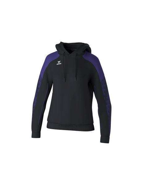 Erima EVO STAR Kapuzensweat Damen schwarz/ultra violet, Größe: 34