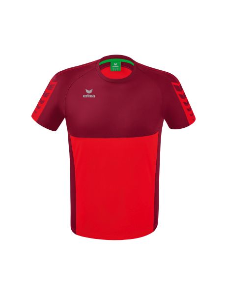 Erima Six Wings T-Shirt Kinder rot/bordeaux, Größe: 116