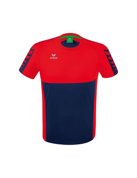 Erima Six Wings T-Shirt Kinder new navy/rot, Größe: 116