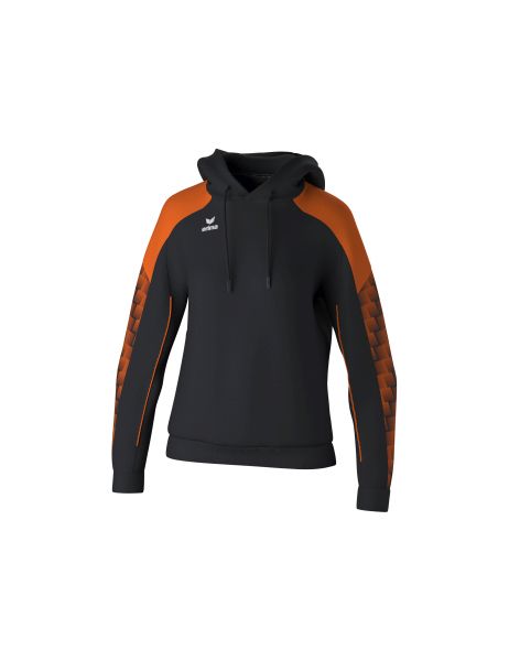 Erima EVO STAR Kapuzensweat Damen schwarz/orange, Größe: 34