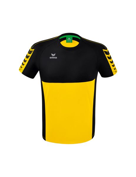 Erima Six Wings T-Shirt Kinder gelb/schwarz, Größe: 116