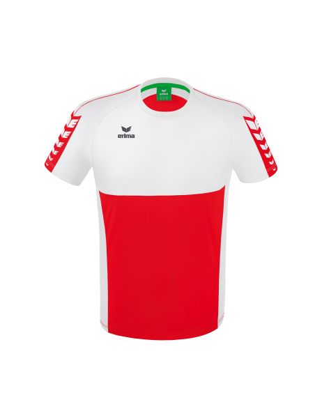 Erima Six Wings T-Shirt Kinder rot/weiß, Größe: 116