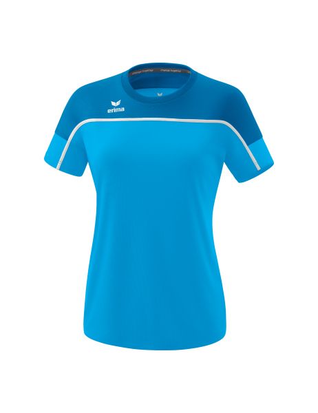 Erima CHANGE by erima T-Shirt Damen curacao/mykonos/weiß, Größe: 34