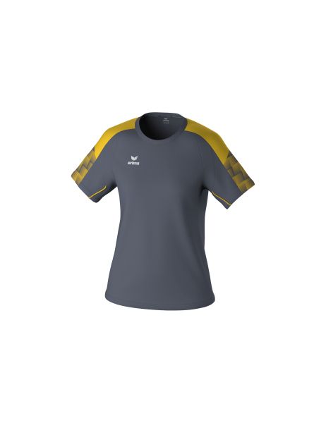 Erima EVO STAR T-Shirt Damen slate grey/gelb, Größe: 34