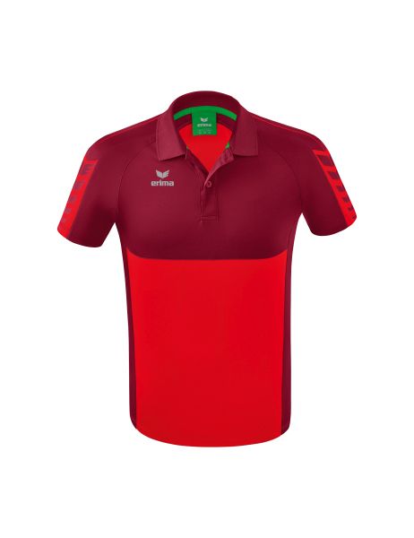 Erima Six Wings Poloshirt Erwachsene rot/bordeaux, Größe: S