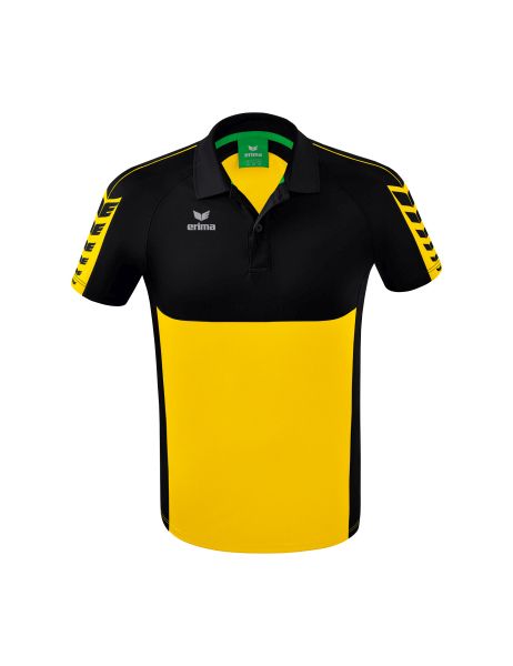 Erima Six Wings Poloshirt Erwachsene gelb/schwarz, Größe: S