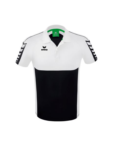 Erima Six Wings Poloshirt Erwachsene schwarz/weiß, Größe: S