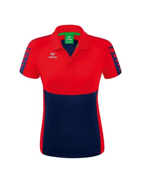 Erima Six Wings Poloshirt Damen new navy/rot, Größe: 34