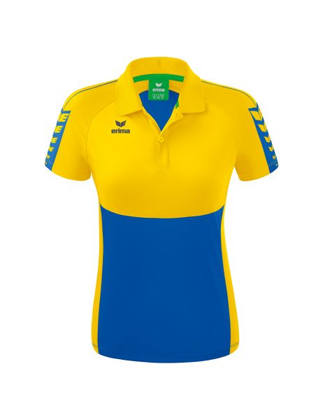 Erima Six Wings Poloshirt Damen new royal/gelb, Größe: 34