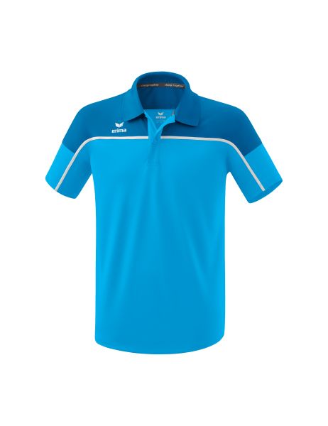 Erima CHANGE by erima Poloshirt Erwachsene curacao/mykonos/weiß, Größe: S