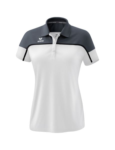 Erima CHANGE by erima Poloshirt Damen weiß/slate grey/schwarz, Größe: 34