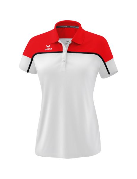 Erima CHANGE by erima Poloshirt Damen weiß/rot/schwarz, Größe: 34