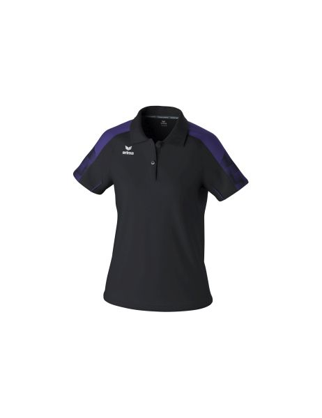 Erima EVO STAR Poloshirt Damen schwarz/ultra violet, Größe: 34