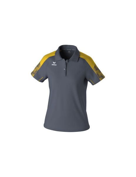 Erima EVO STAR Poloshirt Damen slate grey/gelb, Größe: 34